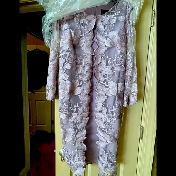 Alex Evenings | Dresses | Alex Evening Orchid Sheath Dress With Lace Overlay Attached Jacket | Poshmark Alex Evenings | Dresses | Alex Evening Orchid Sheath Dress With Lace Overlay Attached Jacket | Poshmark